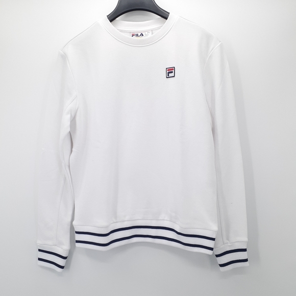 FILA French Terry Pullover Crewneck Sweatshirt Size S | Classic Logo - Picture 7 of 7